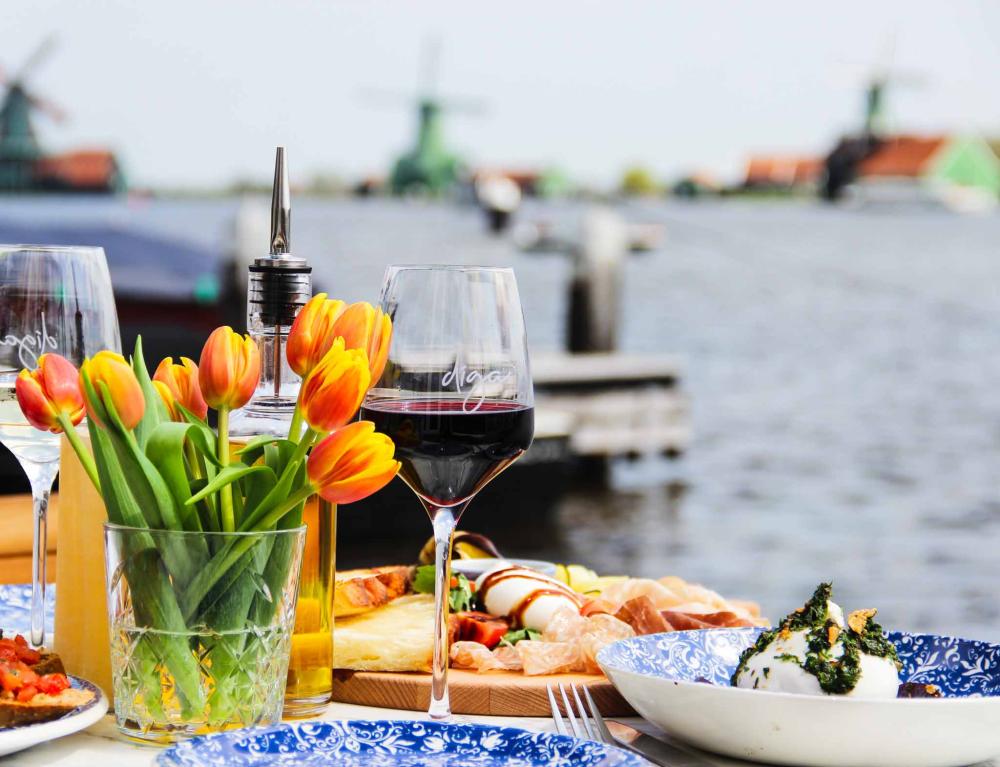 Genieten aan de zaan