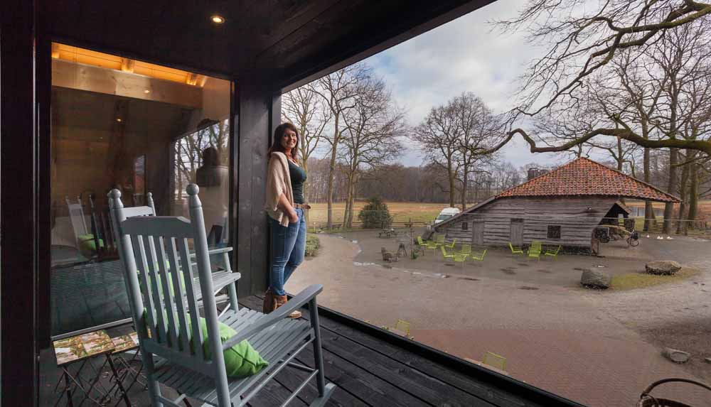 balkon op kamer landschap