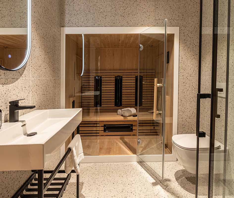 badkamer sauna superior wellneess kamer