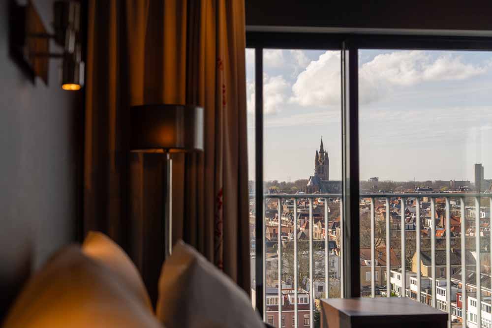 uitzicht hotelkamer delft centrum hotelaanbieding