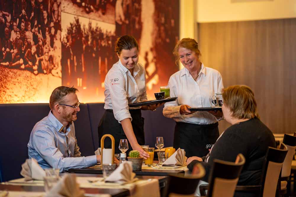 Genieten van heerlijke lunch